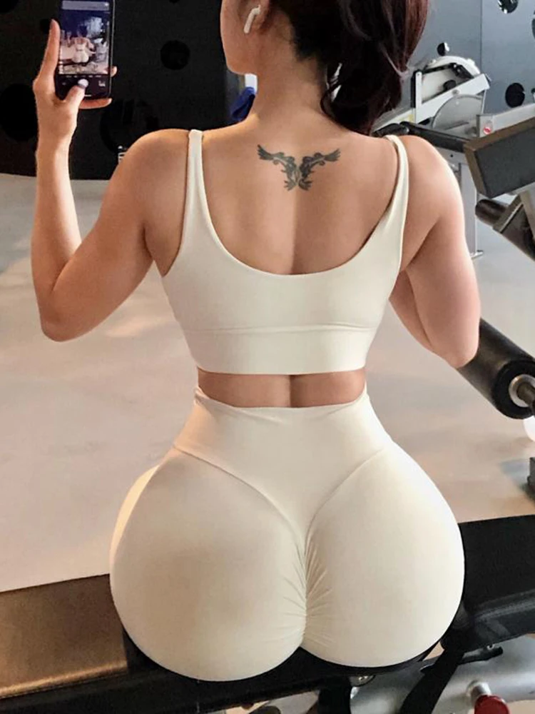 Леггинсы спортивные женские бесшовные с высокой талией |