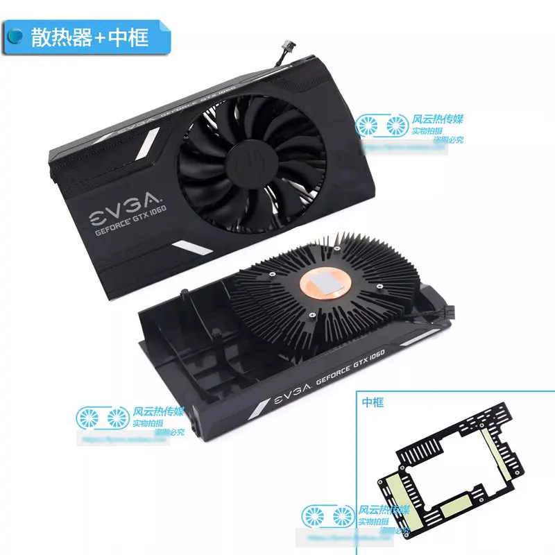 Фото Новый радиатор-охладитель для видеокарты EVGA GTX1060 6G 3G ITX №1