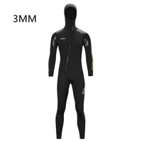 3mm men neoprene scuba diving suit hooded underwater hunting surfing front zipper spearfishing waterproof swim wetsuit equipment