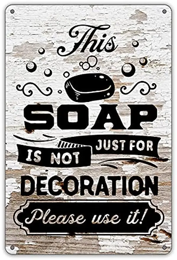 

Забавная цитата в ванную комнату, металлический жестяной знак, Настенный декор, деревенский Рустик, это мыло не только для украшения ванной комнаты
