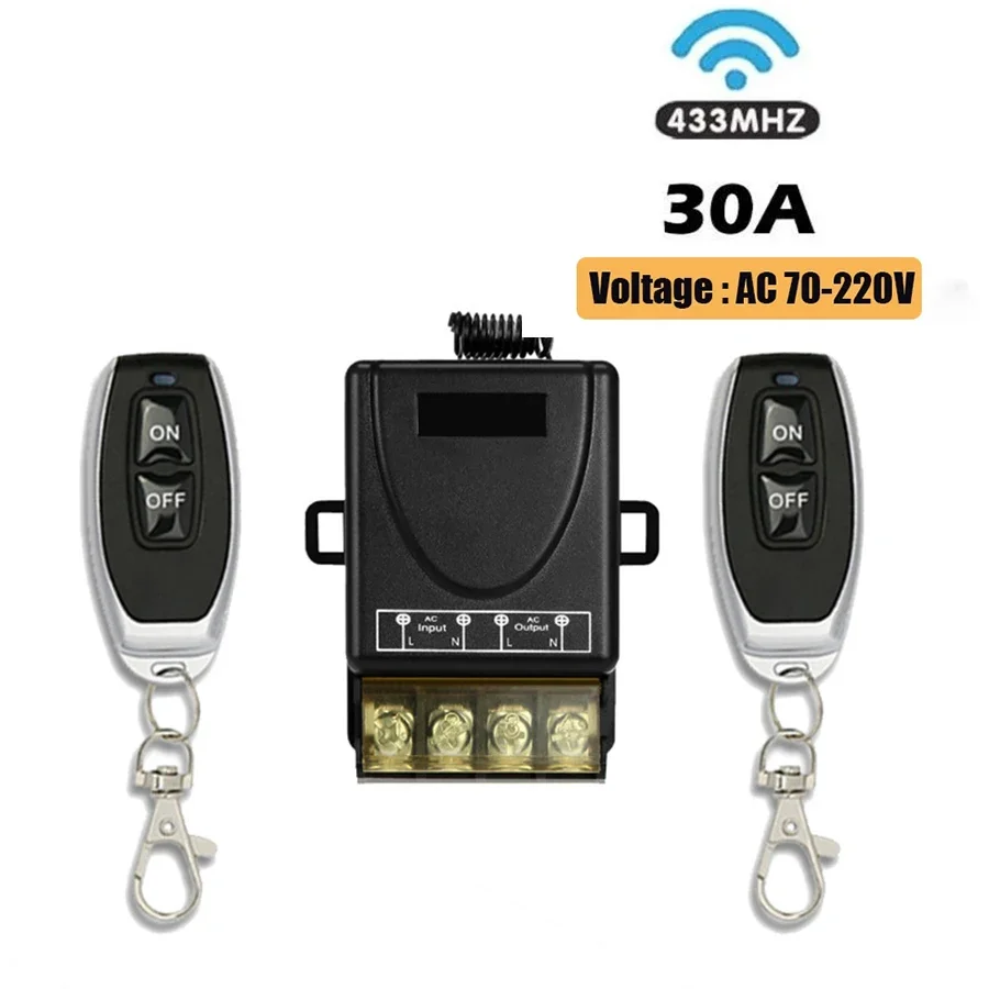 Беспроводное интеллектуальное реле RF433 с дистанционным управлением 30 А для