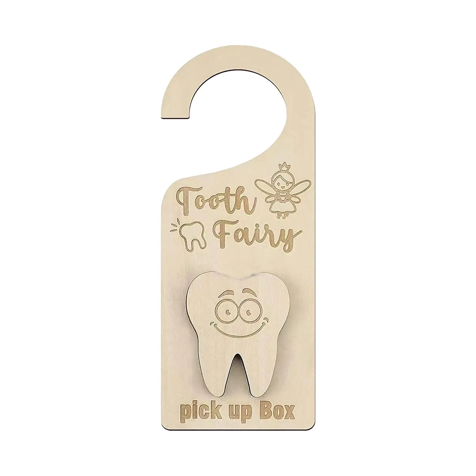 

Wooden Tooth Fairy Door Hanger Tooth Fairy Pick up Box for Children Toddlers