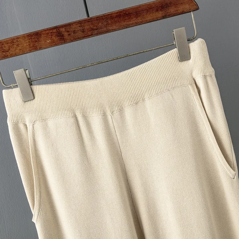 Классические однотонные вязаные комплекты из 2 предметов корейские повседневные