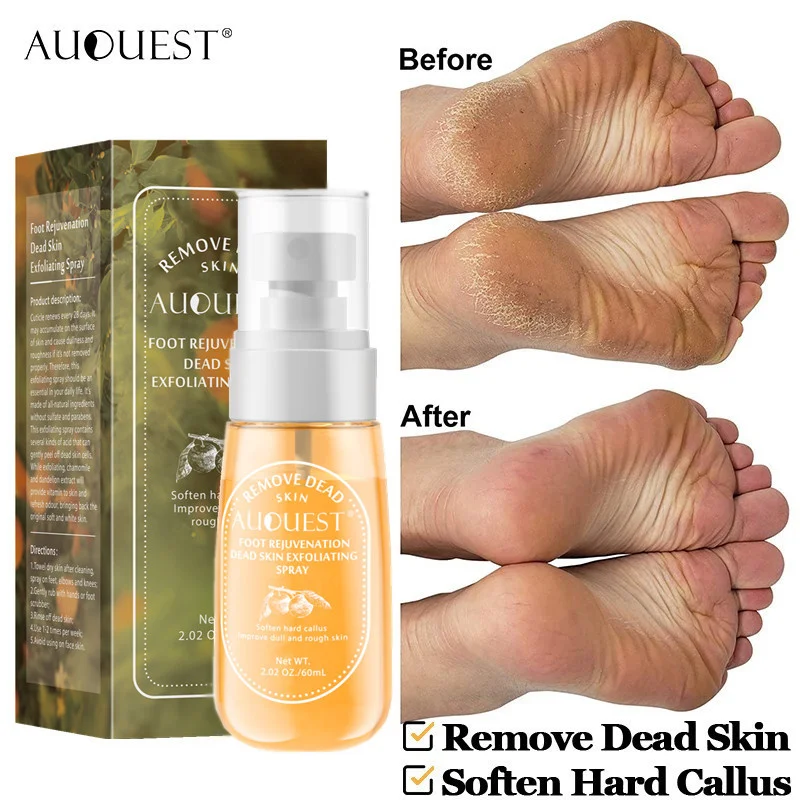 

AUQUEST Foot Exfoliating Spray Remove Dead Skin Moisturizing Improve Chapped Hands Feet Relieve Dryness Whitening Skin Care