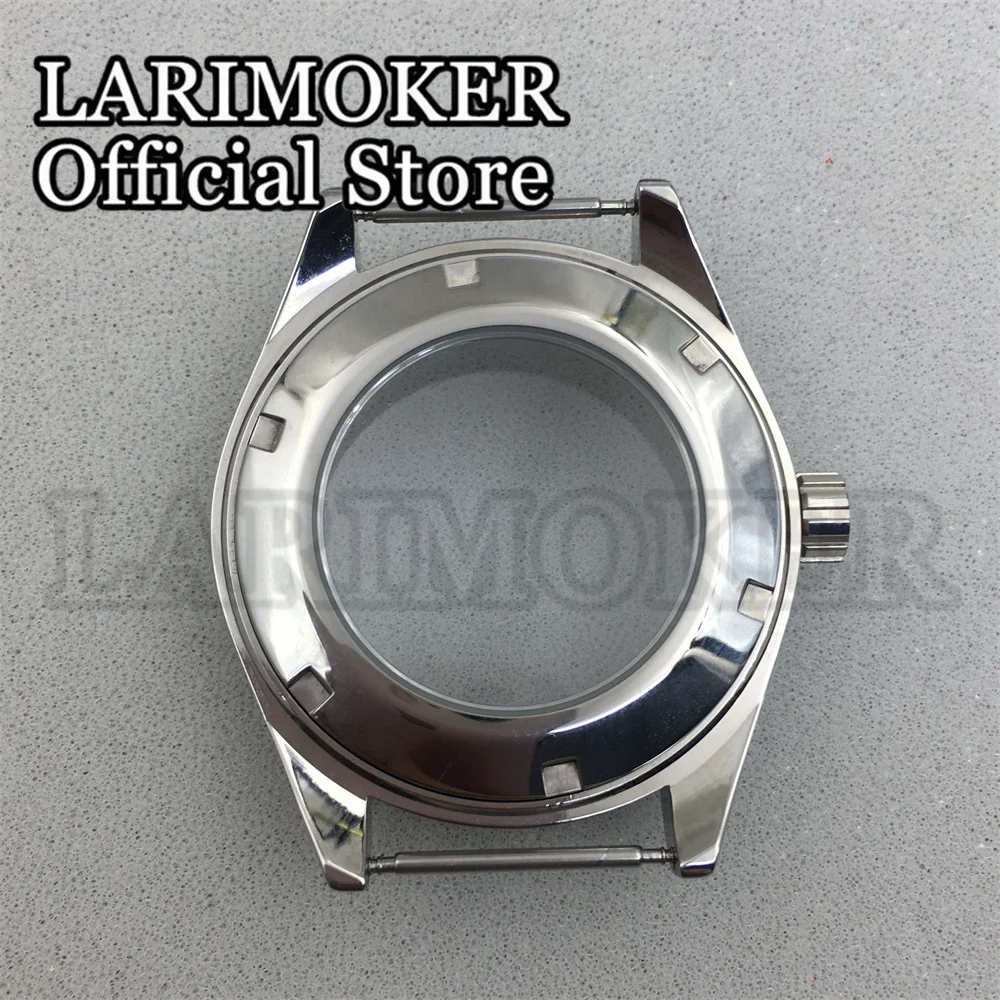 LARIMOKER 41 5 мм для движения NH35 NH36 Серебряный вращающийся wacht чехол плоское