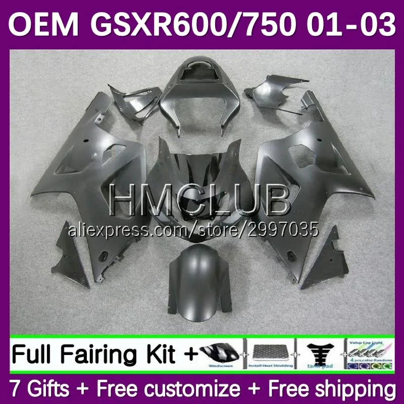 

Инъекция для SUZUKI GSXR-750 GSXR600 K1 GSXR 750 600 CC 58No.17 GSXR750 2001 2002 2003 GSX-R600 01 02 03 Обтекатели матовый черный