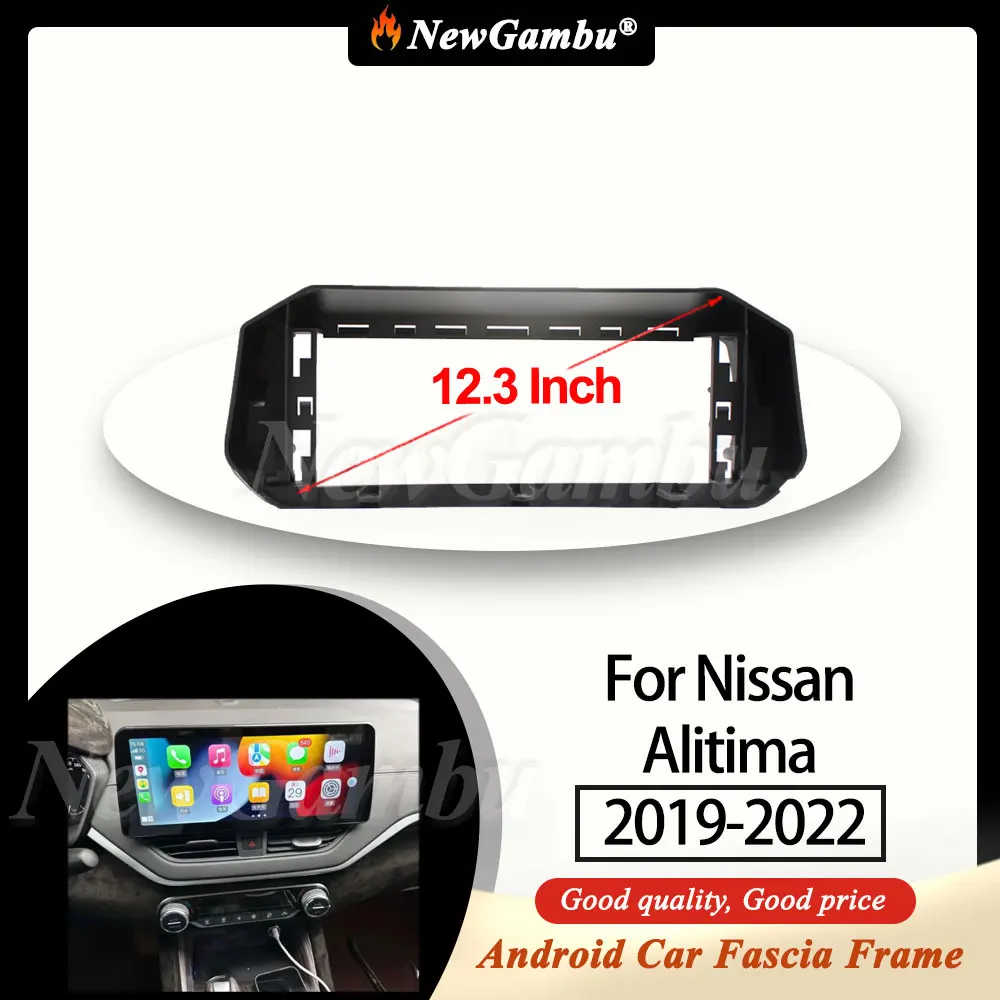 

Рамка для автомобиля NewGambu 12,3 дюйма для Nissan Alitima 2019-2022, рамка для экрана Android, панель приборной панели, облицовка, декодер