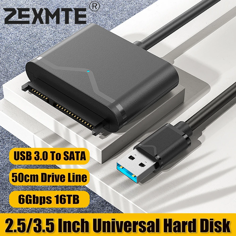 

Кабель-преобразователь Zexmte с Usb 3,0 на Sata, 2,5/3,5 дюйма