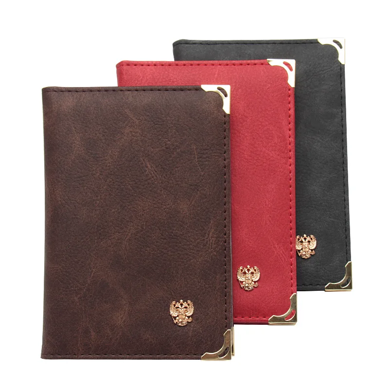 

Russian Black Retro Style Auto Driver License Bag PU Leather Cover for Car Driving Documents Card Credit Holder Wallet Case