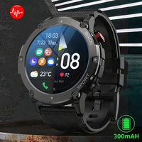 1 32 round smart watch men bluetooth call ip68 waterproof watches hombre 300mah touch smartwatch 2022 for android ios xiaomi i