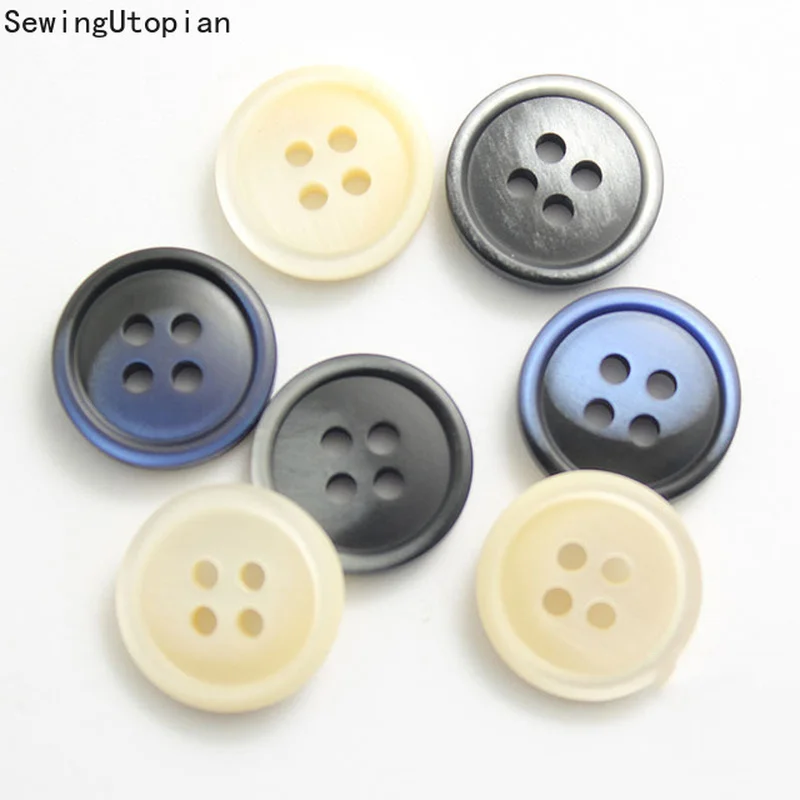 

20 шт., мужские пуговицы с 4 отверстиями, 12-20 мм