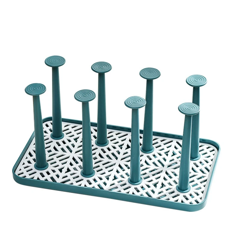 

Water Cups Shelf Dust-Proof Cup Drying Rack Multifunctional Plastic Draining Glass Cup Holder Stand Easy To Clean