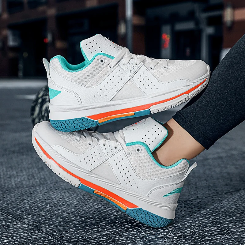 Fashion White Basketball Shoes Man Non-slip Platform Sneakers Outdoor Streetball Culture Men's Sports Sneakers tenis de basquete