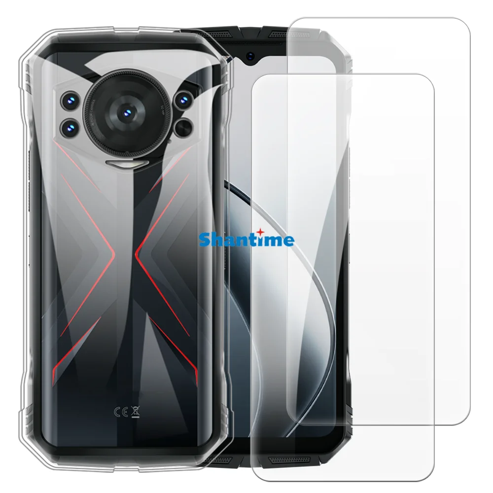 Мягкий чехол + комплект из закаленного стекла защитные пленки для экрана Doogee S Cyber