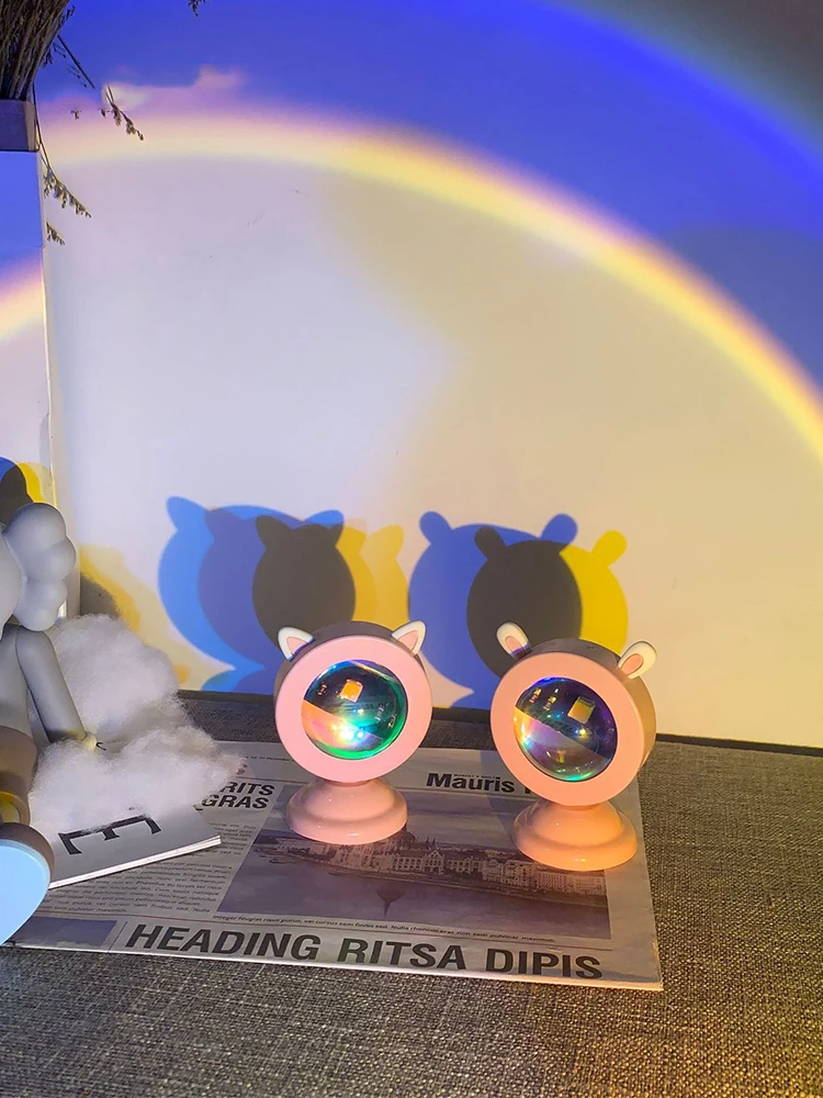 

Светодиодная мини-лампа с проекцией заката, USB фон для фотосъемки, настенные украшения, освещение, живая красота, атмосфера, ночные светильн...