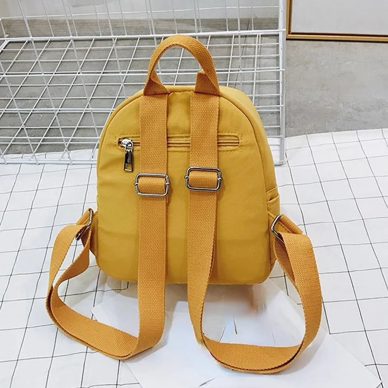 Рюкзак женский на молнии с двумя ремнями Маленький модный школьный ранец для