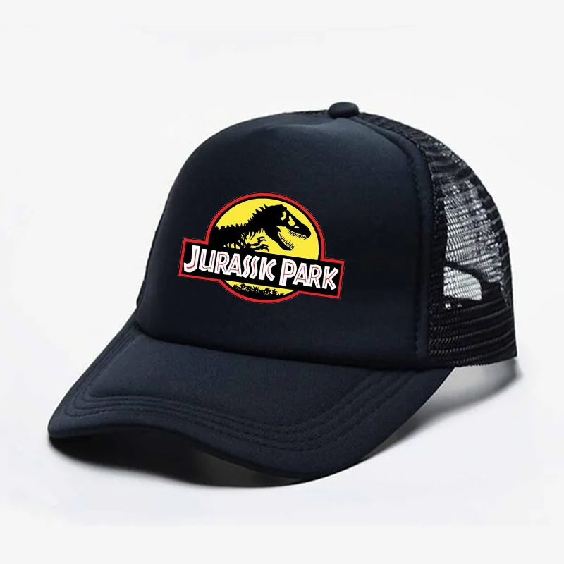 Dinosaur hat Jurassic Park Jurassic World Baseball Cap Adjustable Size Cotton Black Light Brown Multicolor Hat Girl Boy Gift