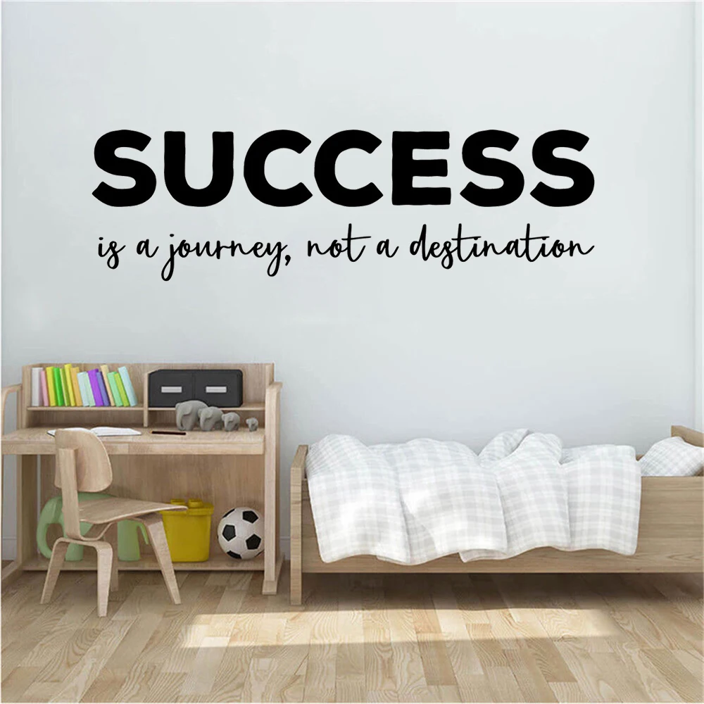 

Success Is A Journey Quotes Motivational Wall Decals Removable Vinyl Stickers For Office Bedroom Decoration Murals HJ1579