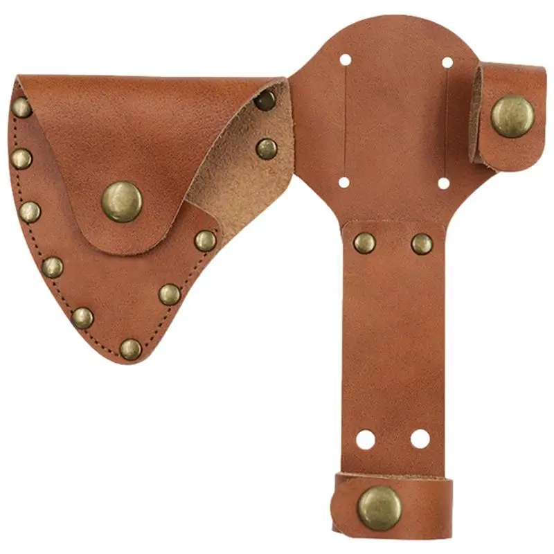 

Axe Holster Case Hatchet Head Sheath Durable Ax Protector Camping Blade Cover Practical Axe Head Leather Protection Cover No Ax