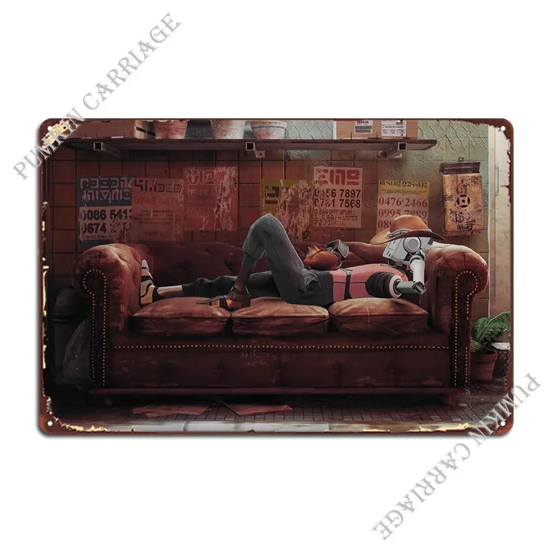 

Металлический плакат с изображением робота, настенная пещера, фотопластины, украшение, клубный оловянный плакат