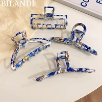 bilandi 2022 new blue series metal hair claw clips fashion simply geometric barrettes for women hair accessories