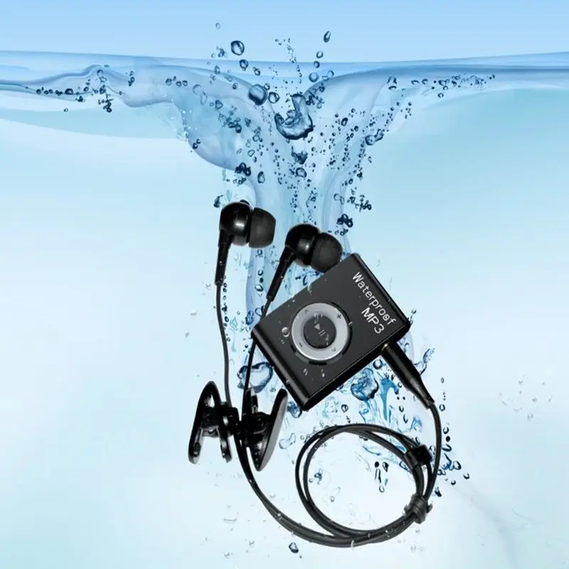 Diving Surf Swimming Waterproof Mp3 Mini Clip Mp3 Player Fm Radio Waterproof Headphone