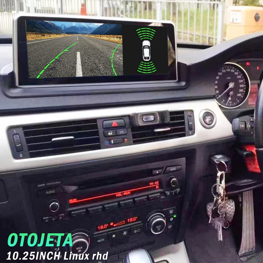 Фото 10,25-дюймовый экран RHD для BMW 3 серии E90 E91 E92 2004-2011 с поддержкой CarPlay, Android Auto, видео, мультимедиа и Linux. №1