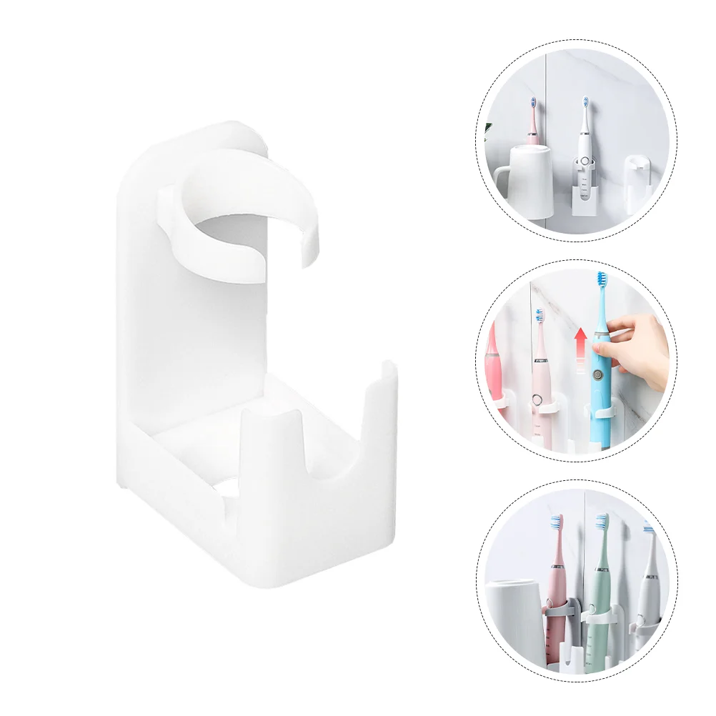 

4 Pcs Hairdryer Holder Wall Mount Electric Toothpaste Clothes Rack Stand Coat Hanger Shelf