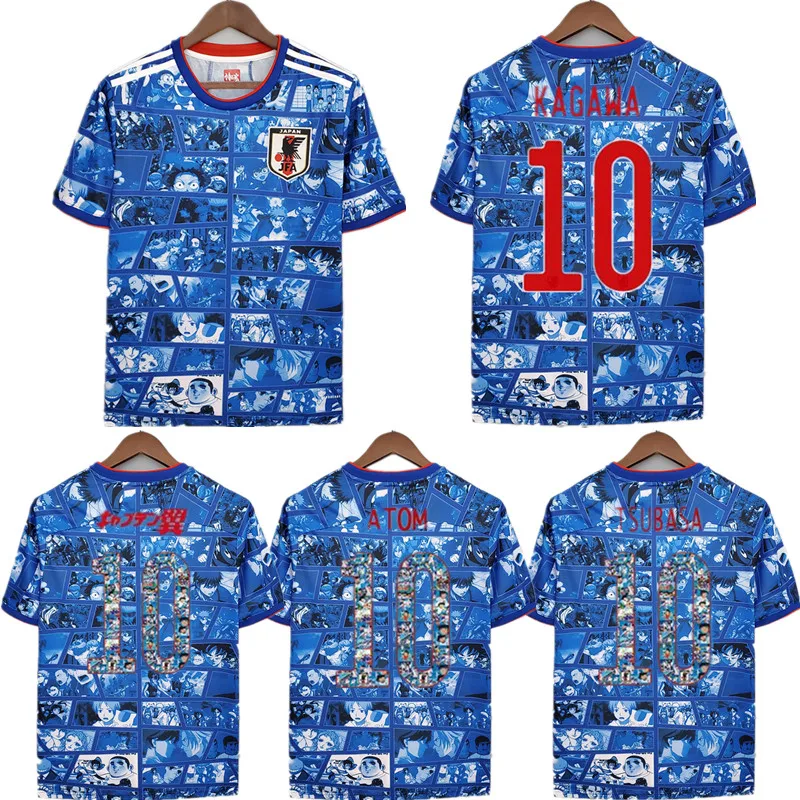 

Kids Japan Tsubasa 2022 23 Home Customize Jersey Atom Nakajima Kagawa Captain Men T-shirt Kit Cartoon Font