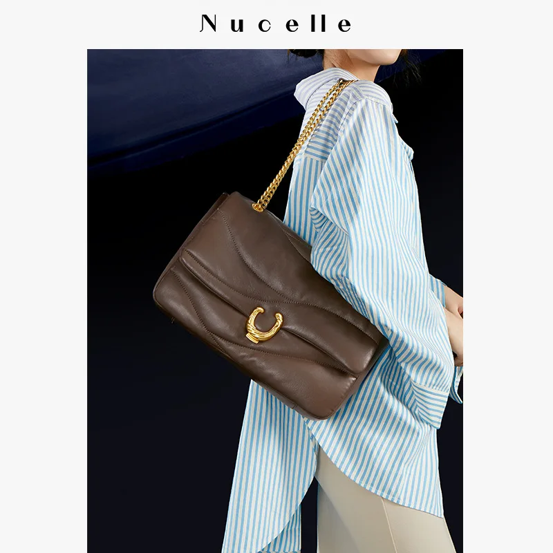 Сумка Hailang Новинка осени 2023 сумка на цепочке для подмышек через плечо