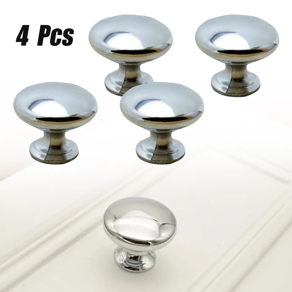 

4pcs Round Knobs Cupboard Pulls Drawer Knobs Cabinet Door Handles Wardrobe Handle Brushed Bright Pulls Furniture Hardware