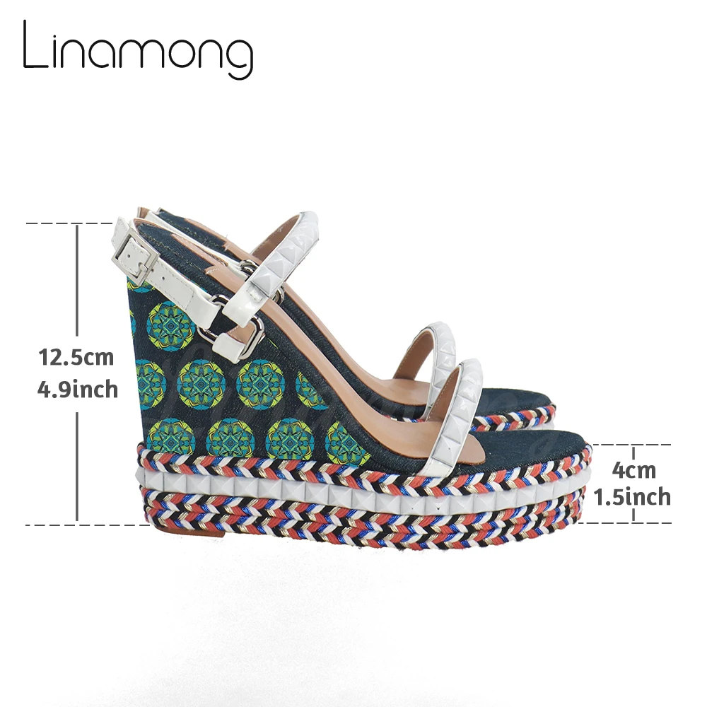 Custom Picture Espadrilles Personalized Sandal for Women Custom Your Own Design Summer Shoes Platform Wedge Round Toe High Heels