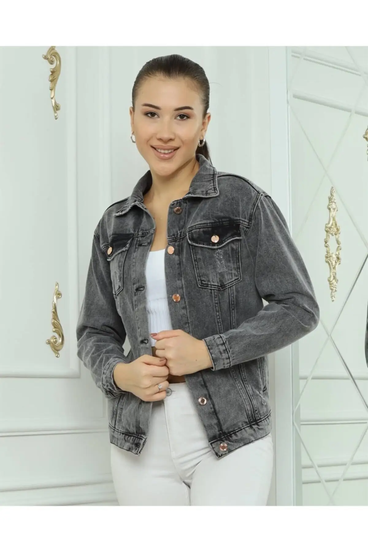 

Женская модная джинсовая куртка, пальто, джинсовая куртка с узором мамы