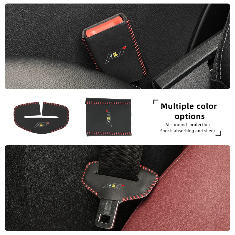 Автомобильный логотип защитная пряжка ремня безопасности кожаная защита от