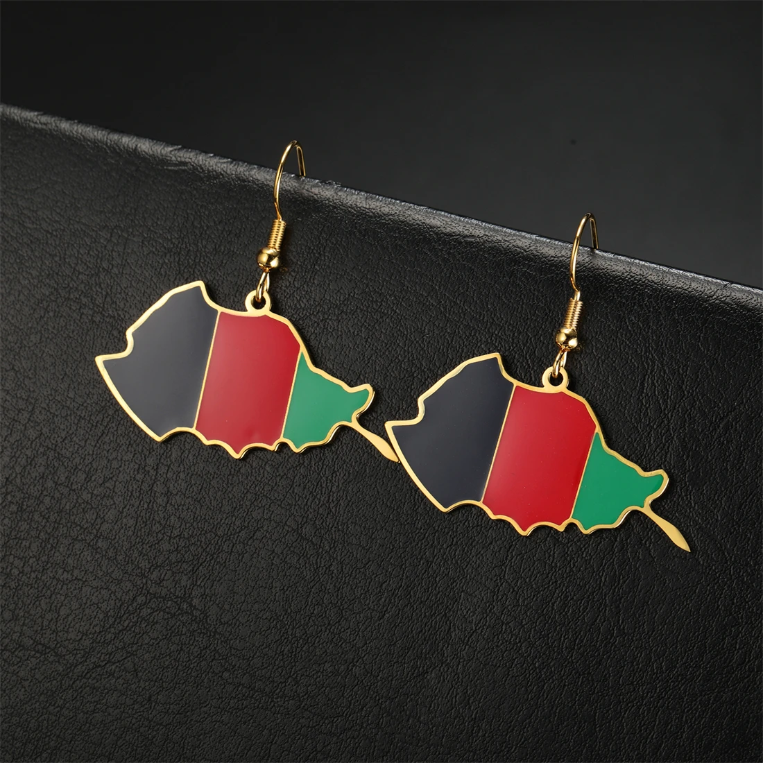 Серьги EUEAVAN с картой Афганистана из нержавеющей стали женские серьги золотого