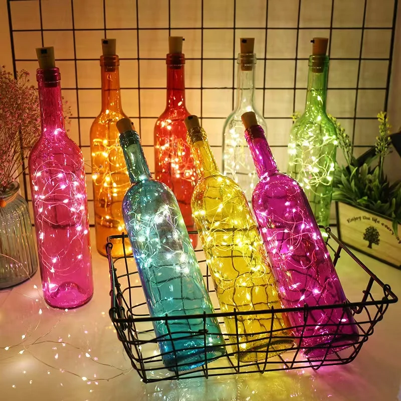 

3M 30 LED Botella De Vino Corcho Luces светодиодный guirnor De Hadas Colorida Cadena De Luces decorar De La Boda De Navidad.