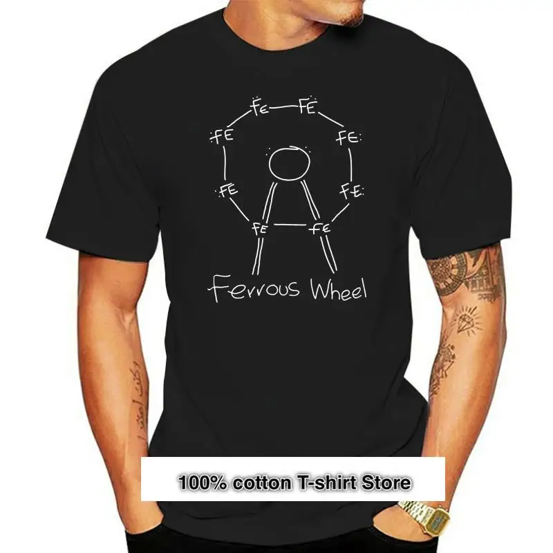 

Camiseta de ciencia noria para hombre, Camisa estampada, camisetas de manga corta con cuello redondo, ropa de calle de verano