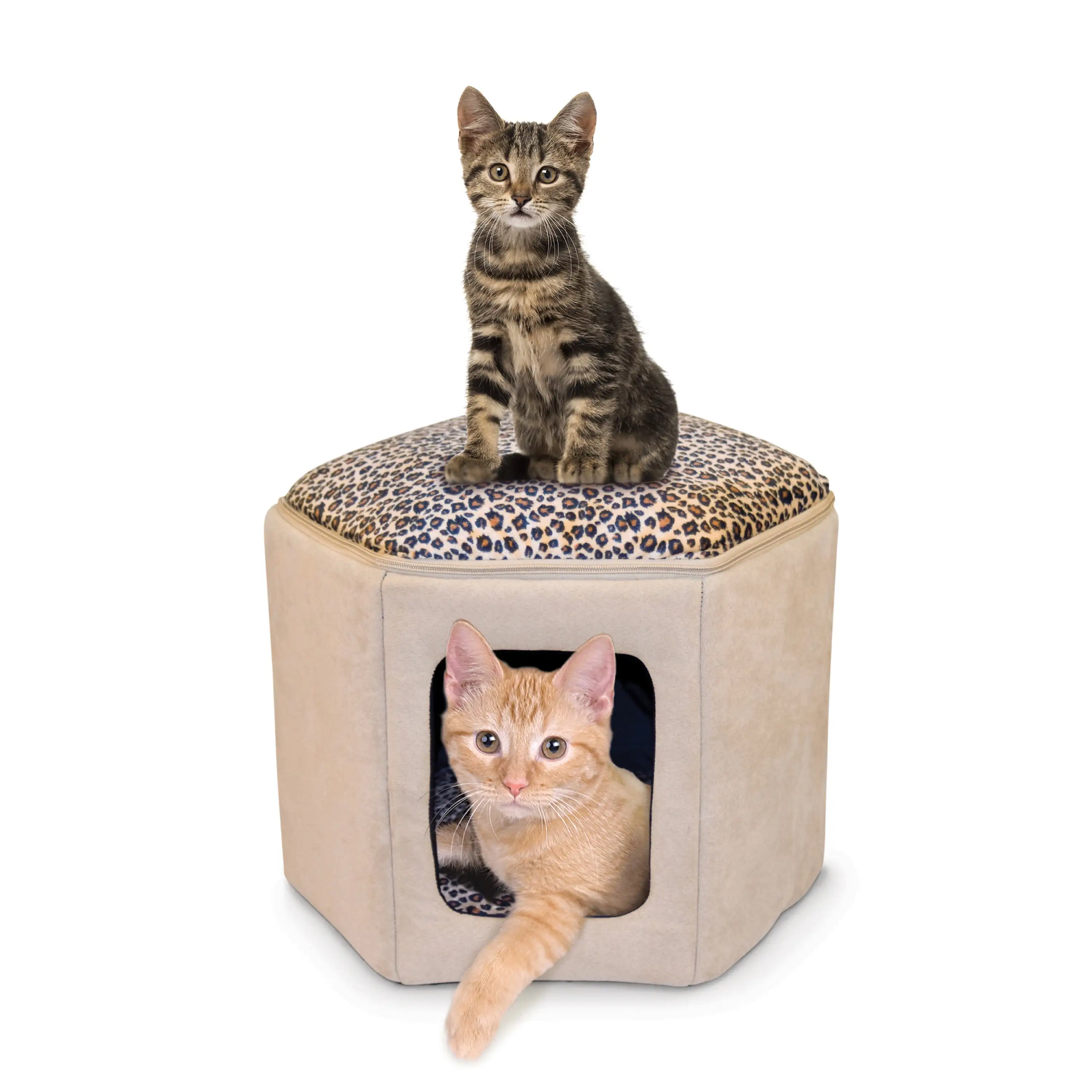 

Sleephouse Cat Bed, Beige Soft Sleep House Cushion Pet Product Accessories
