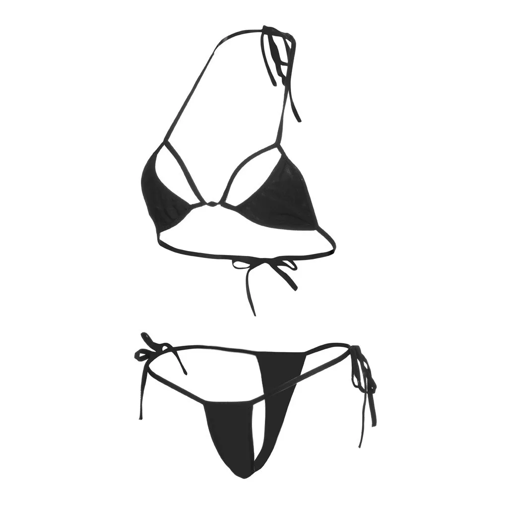 

Sexy Female Micro Bikini Cut Set Mini Bra G-string Lingerie Set Mini Switsuit Bra Ting Sexy Panties Lady Bodydoll Bandage