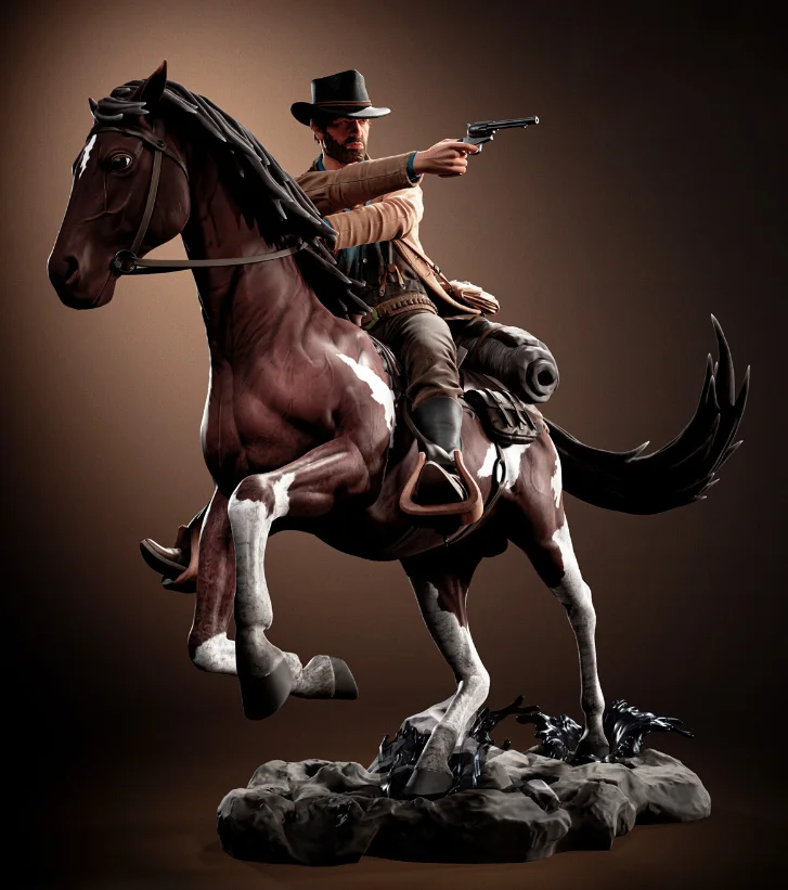 S Western Cowboy Gunman Figure Unpainted No Color Rw-1097