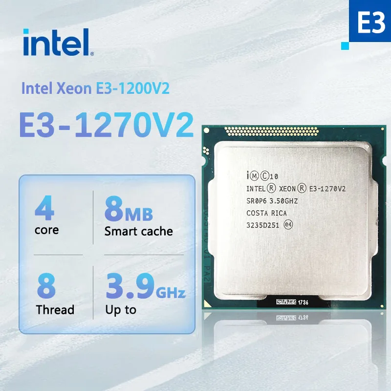 Intel Used Xeon E3-1270 v2 E3 1270v2 3,5 ГГц четырехъядерный