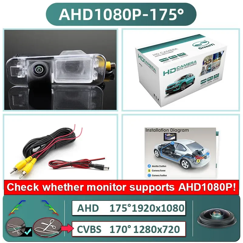 

GreenYi 170 градусов 1920x1080P AHD специальная автомобильная камера заднего вида для автомобиля KIA K2 Rio 3 UB Pride Sedan 2010-2016 гг.