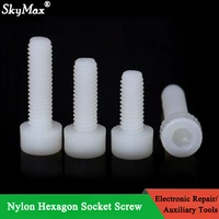 blackwhite m4 m5 m6 m8 m10 m12 nylon hexagon socket screw cup head cylindrical head knurled plastic insulating bolt