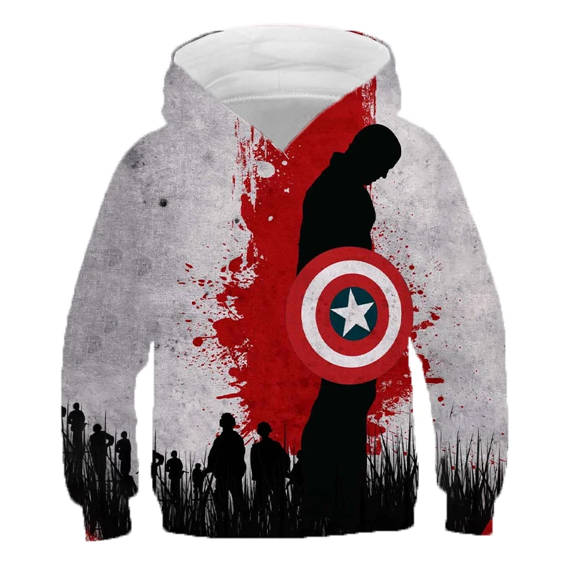 

Superheroes Spiderman Boys Hoodies Christmas Iron Man 3D Sweatshirt Kids Sportswear Captain America Halloween Tracksuits