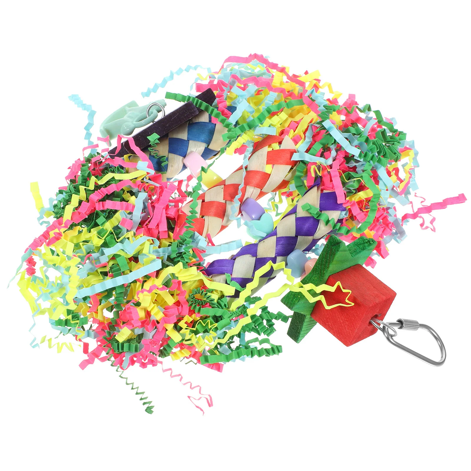 

Foraging Parrot Toys Cage Shredding Chew Hanging Parakeet Wooden Bite Bird Plaything