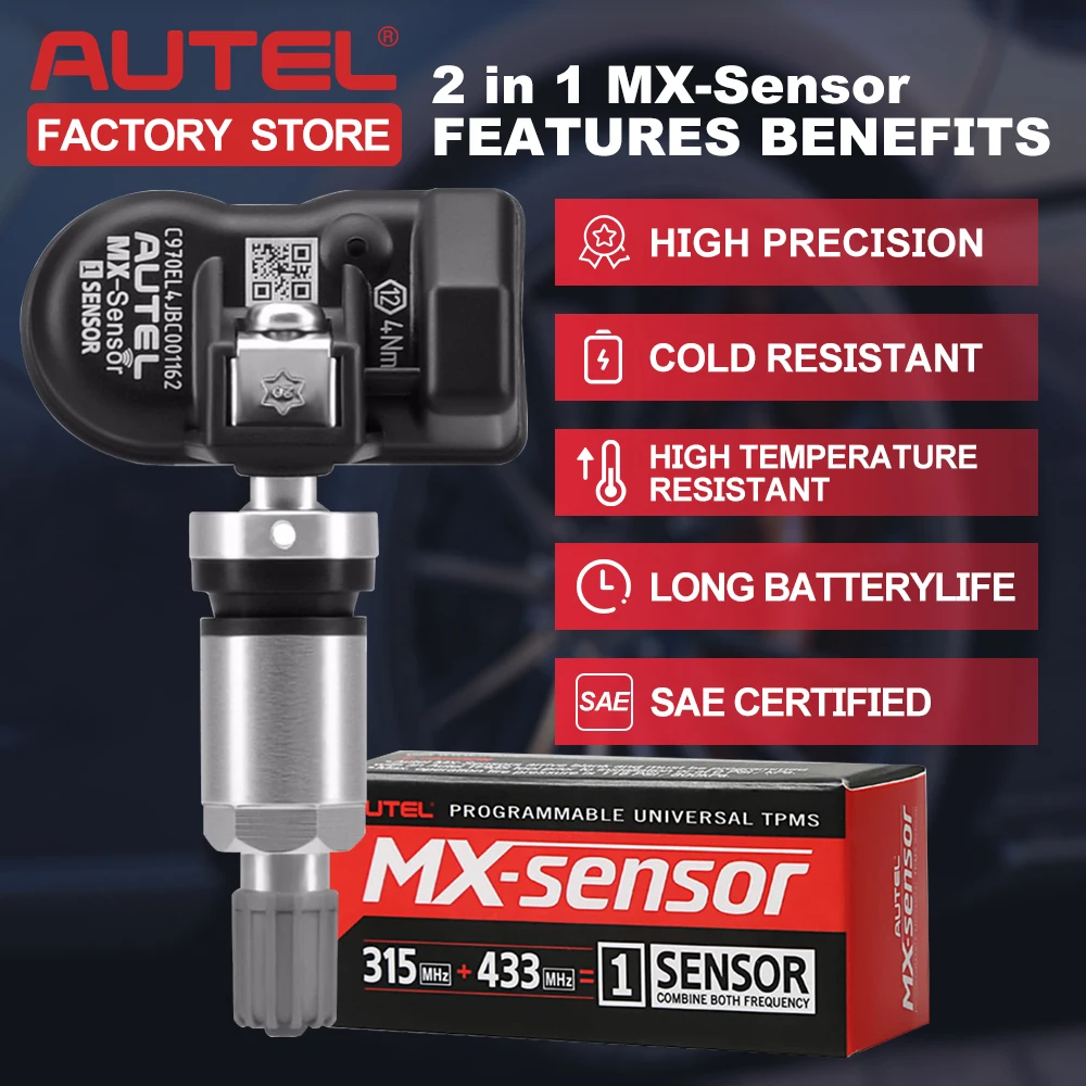 AUTEL MX Sensor 433 315 TPMS Mx-Sensor Scan Инструменты для ремонта шин автомобильный аксессуар