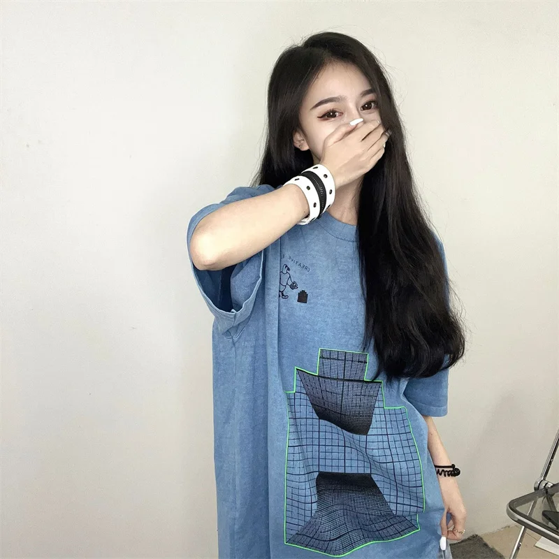 

100% Cotton Cavempt C.E T-shirt Men Women Batik Washed Cavempt T-Shirt Casual Fashion Short Sleeve