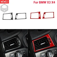 rrx for bmw x3 f25 x4 f26 2011 2017 interiors carbon fiber two side air outlet decoration cover trim sticker car accessories