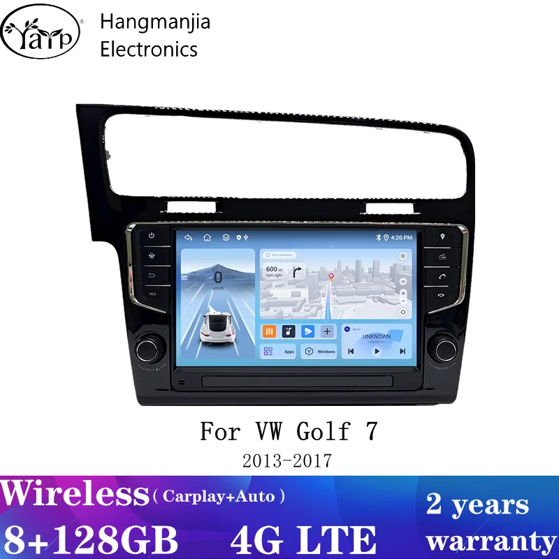 Фото Hangmanjia беспроводной CarPlay Android Auto автомобильные интеллектуальные системы для VW Golf 7 2013 2014 2015 2016 2017, GPS-авторадио №1