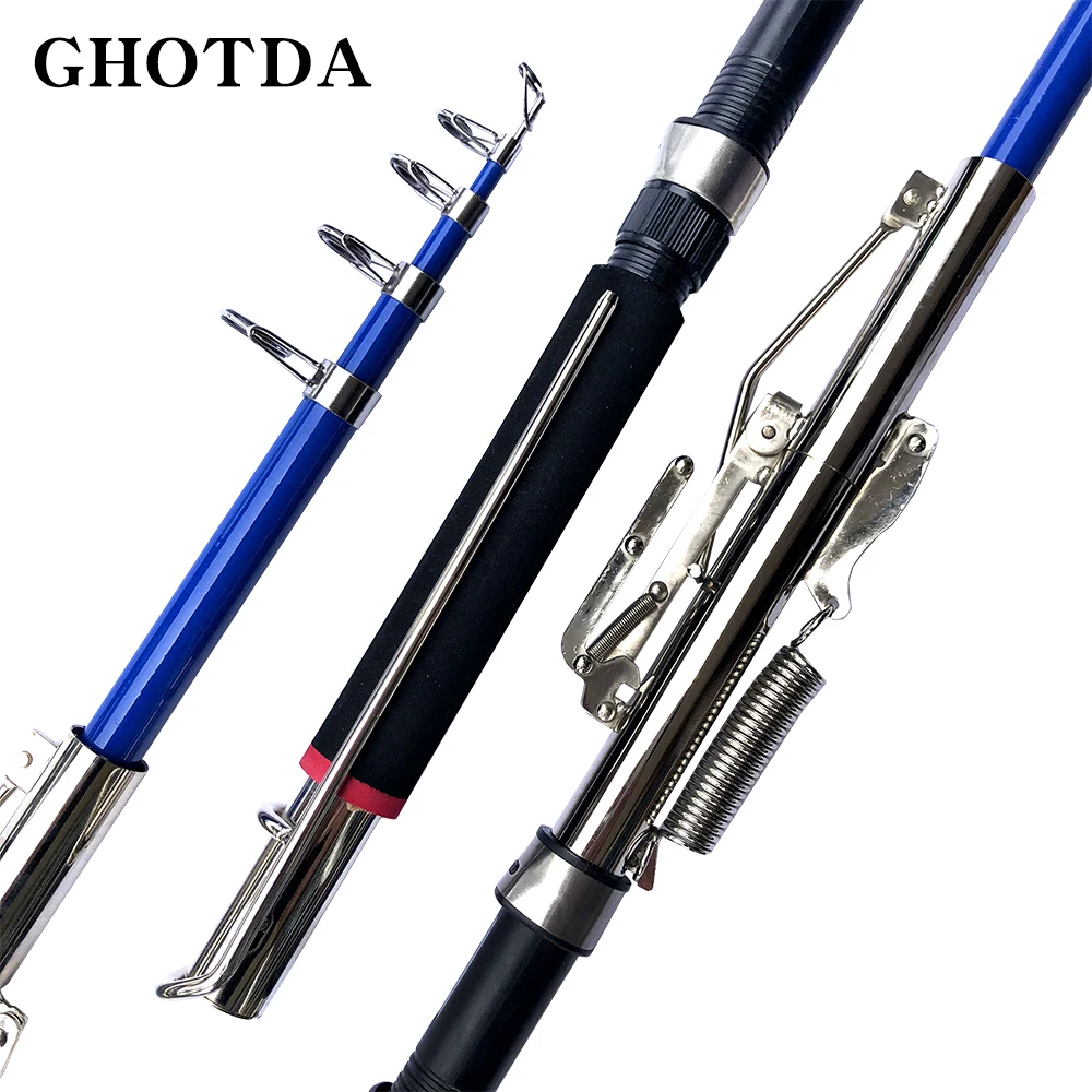 

Ghotda Hard Throwing Rod Spring Rod Telescopic Automatic Pole1.8/2.1/2.4/2.7M Bracket Set